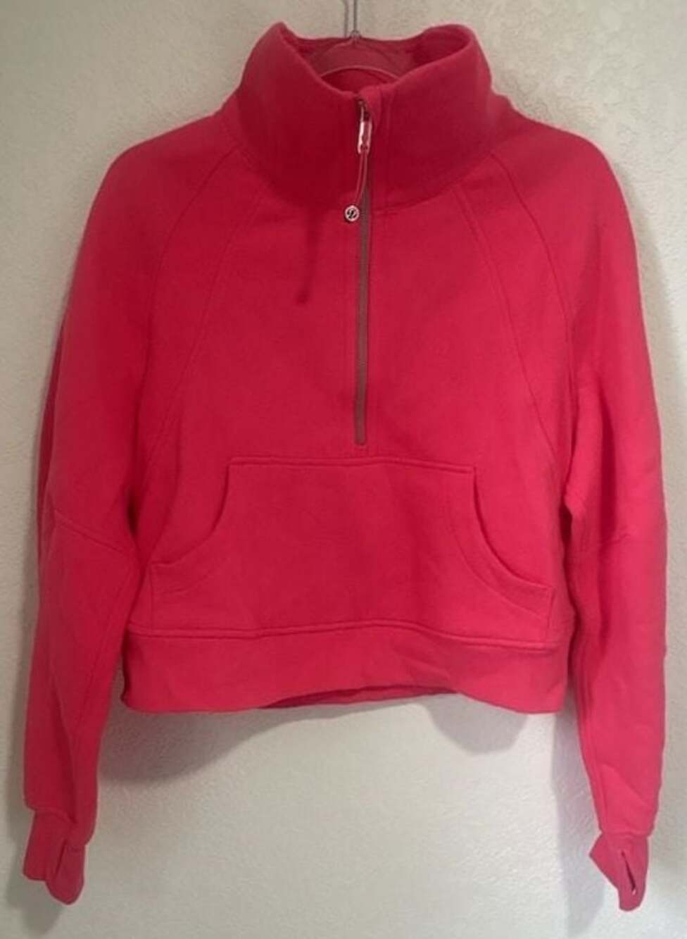 Lululemon Scuba Oversized Funnel Neck Half-Zip Pullover Sweatshirt in Pink Bloss